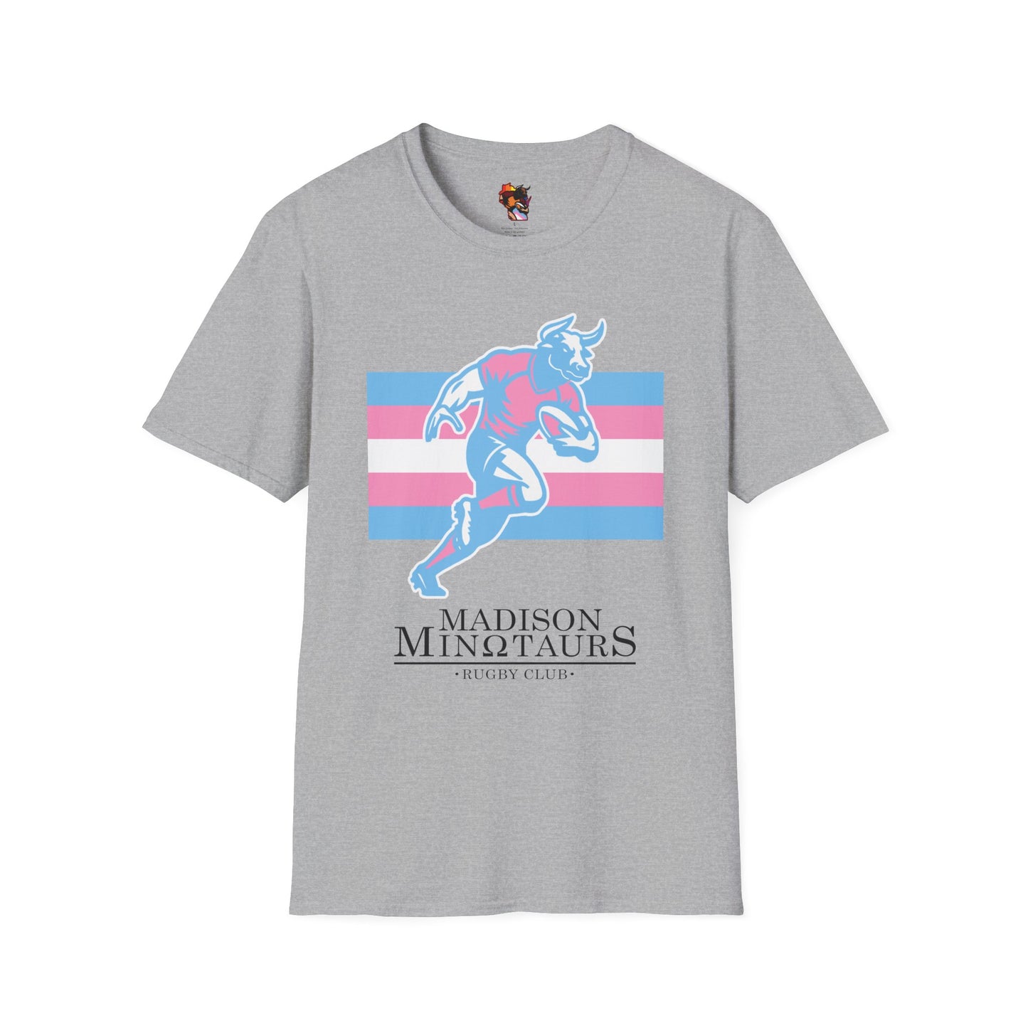 Trans Pride Rugby Player T-Shirt — Transgender Flag Athlete Tee