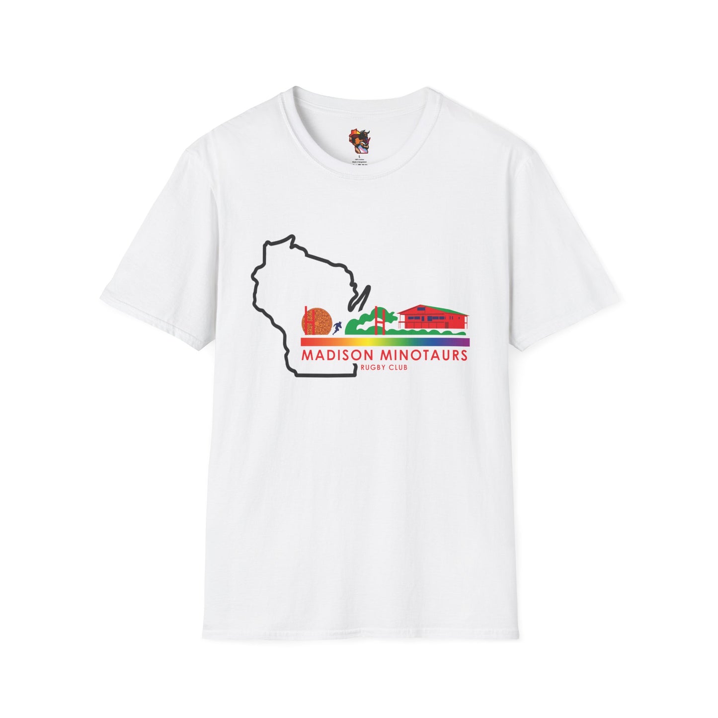 Madison Minotaurs Wisconsin License Plate T‑Shirt — Local Pride Rugby Team Tee