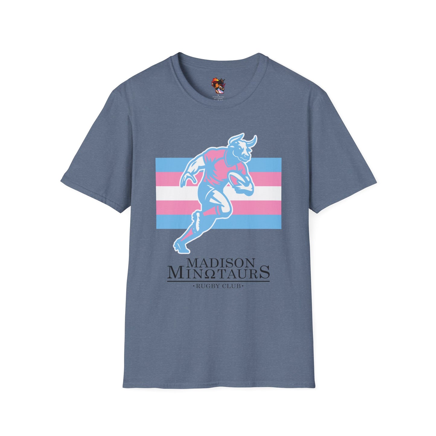 Trans Pride Rugby Player T-Shirt — Transgender Flag Athlete Tee