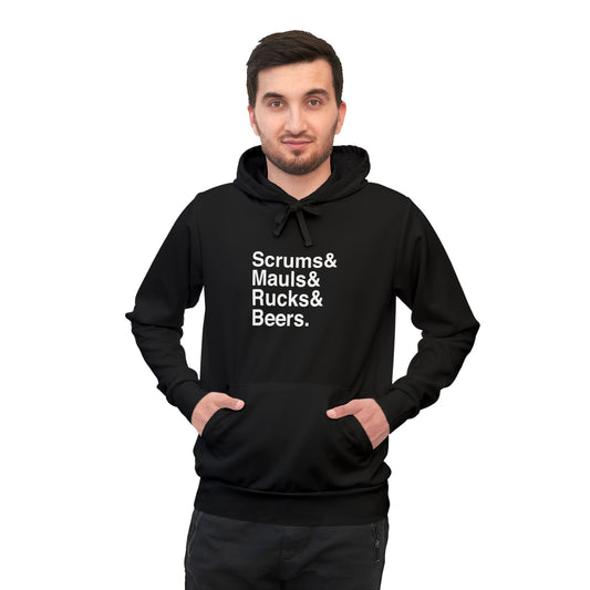 Scrums & Mauls & Rucks & Beers Athletic Hoodie