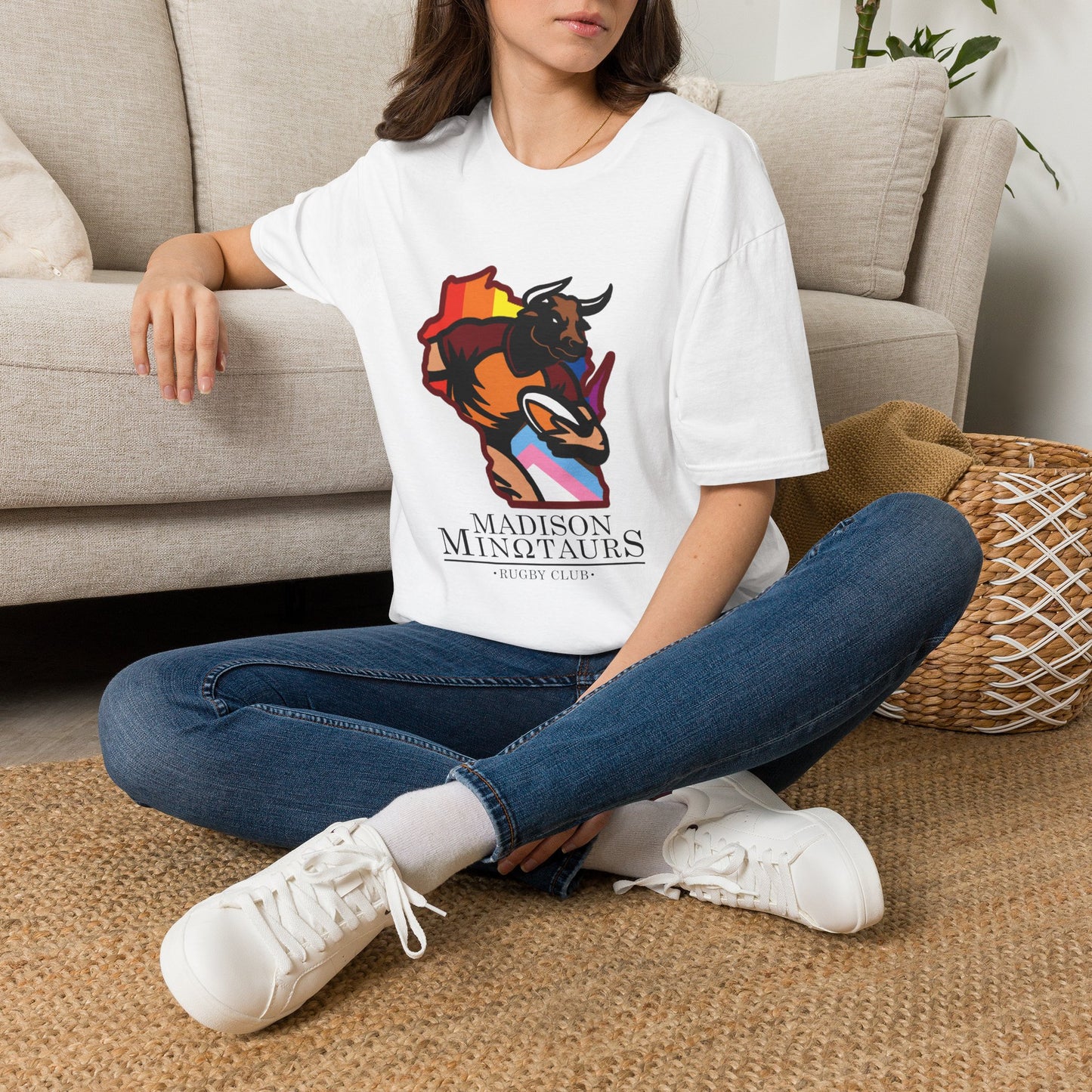 Madison Minotaurs Rugby Logo T-Shirt — Bold Athletic Bull Graphic