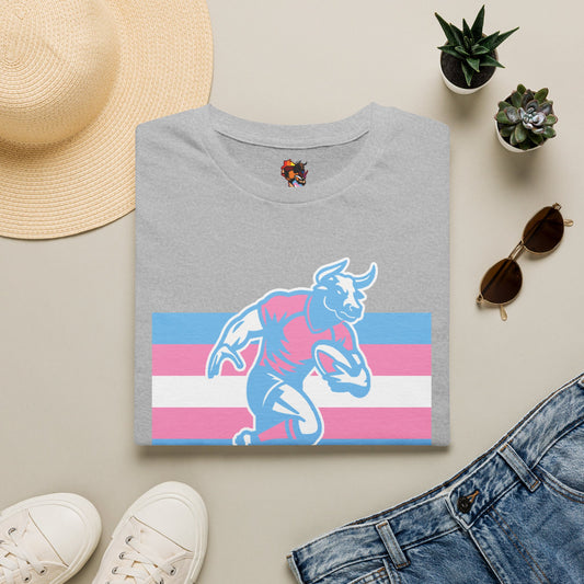 Trans Pride Rugby Player T-Shirt — Transgender Flag Athlete Tee