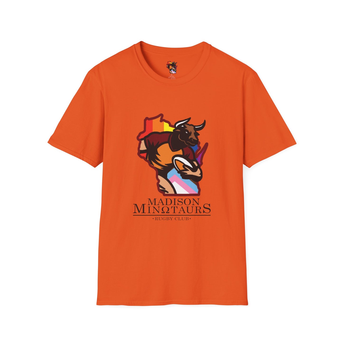 Madison Minotaurs Rugby Logo T-Shirt — Bold Athletic Bull Graphic