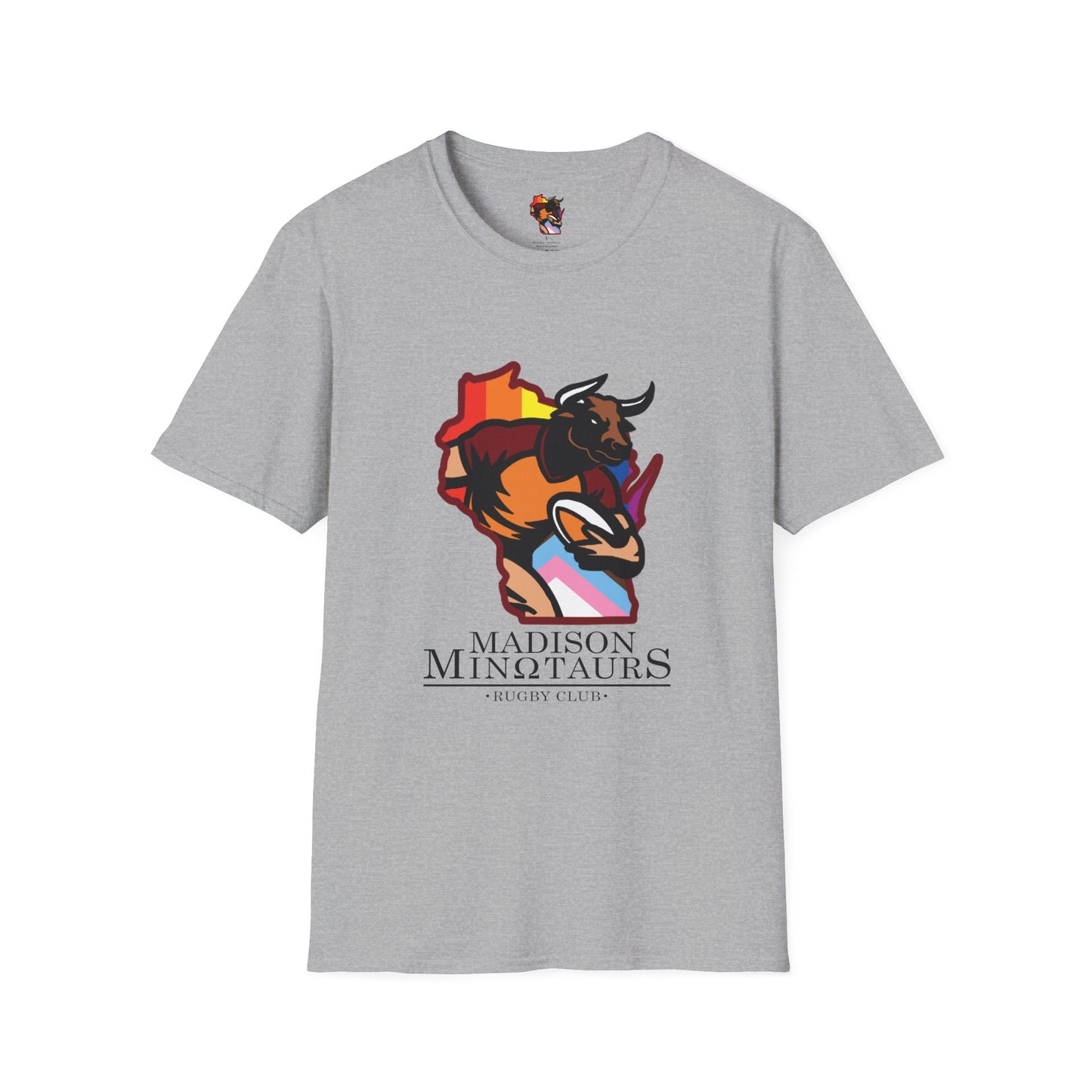 Madison Minotaurs Rugby Logo T-Shirt — Bold Athletic Bull Graphic