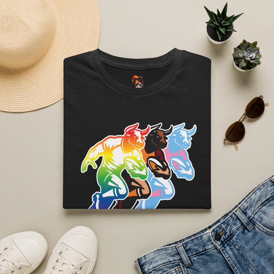 Rainbow Minotaur Running T‑Shirt — "With You" Graphic Tee